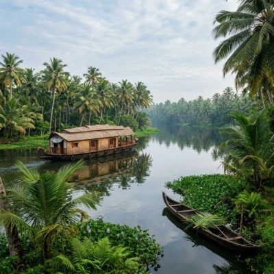 Kerala - Backwaters and green hills