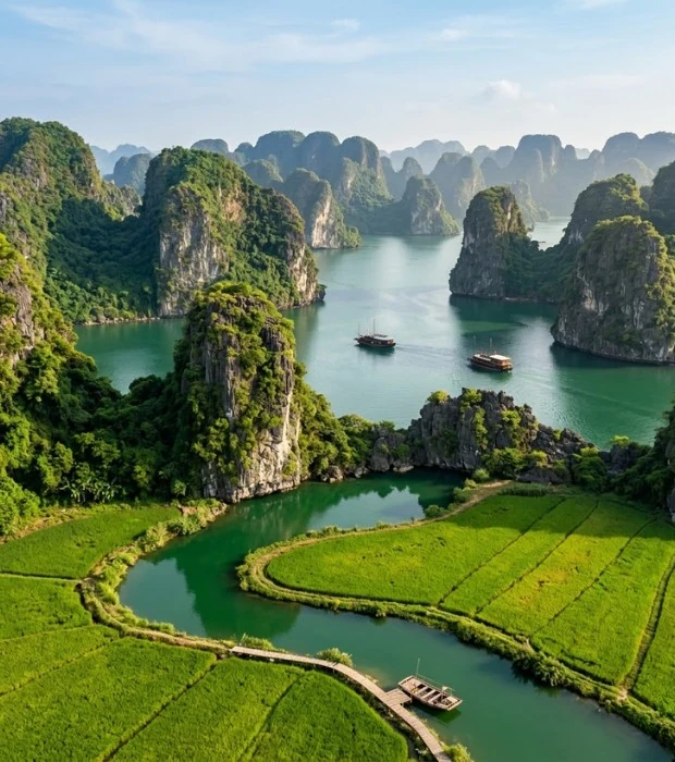 Vietnam scenic landscapes and cultural heritage