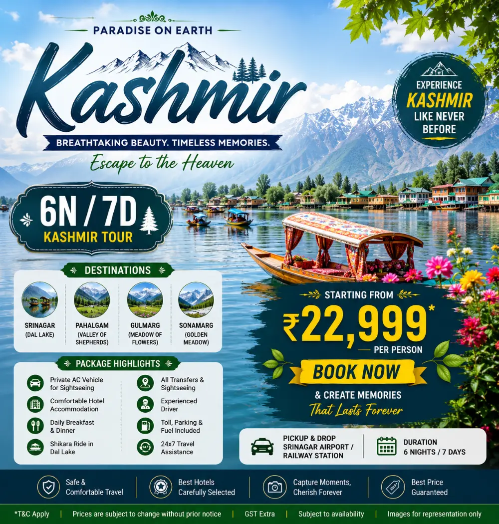 Kashmir valleys and houseboats