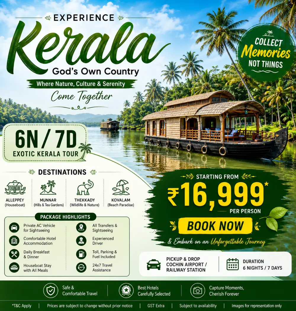 Kerala backwaters and hills