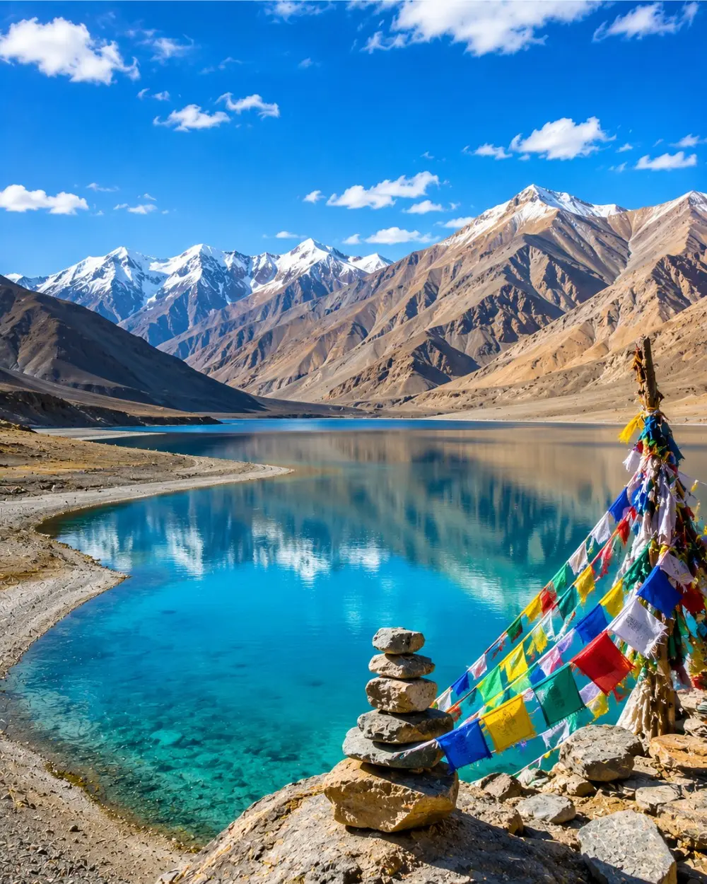 Ladakh rugged mountains and monasteries