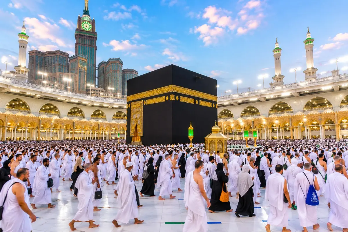 Tawaf around Kaaba Holy Mosque