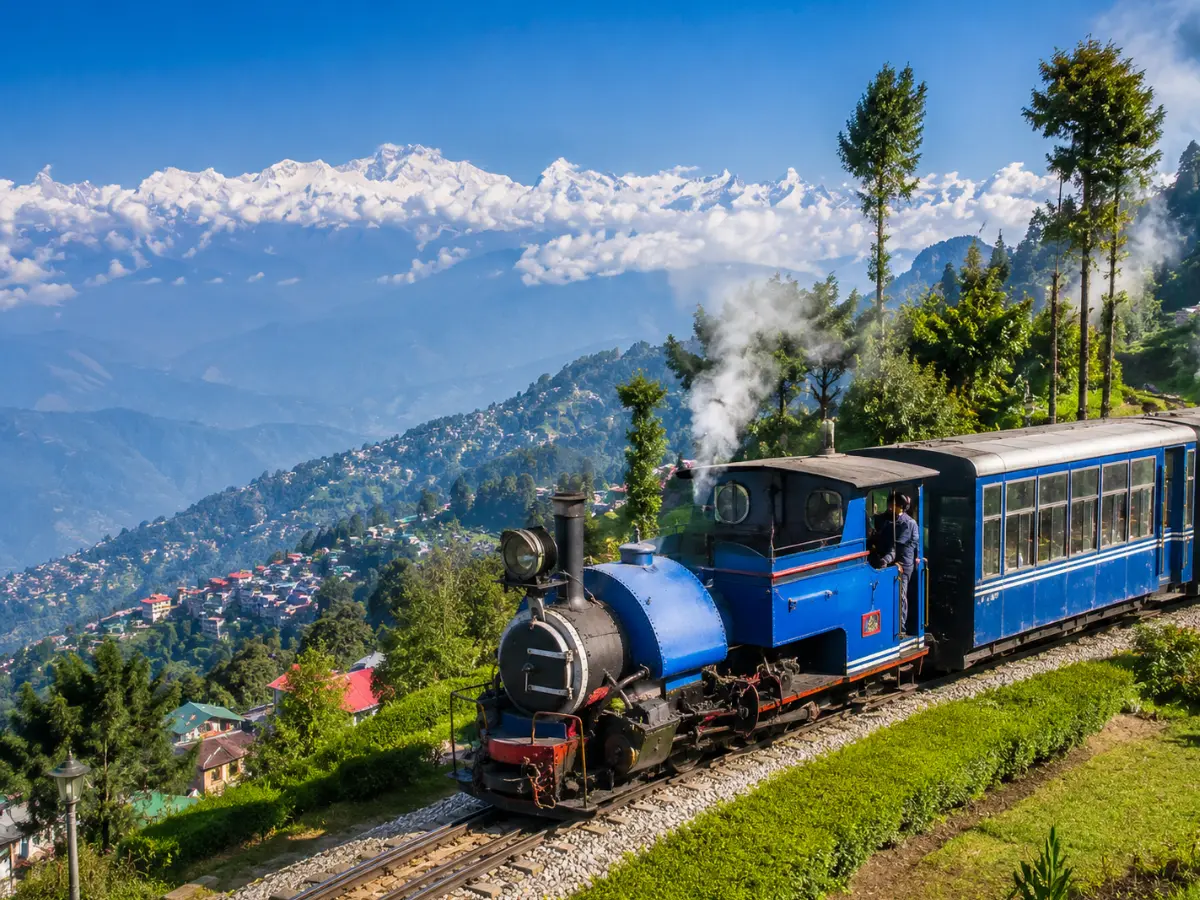 Toy Train in mountains